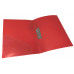 папка с прижимом+карман, А4,  500 мкн, красная, PP, 4-221-01, 4OFFICE