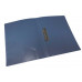 папка з прижимом+карман, А4,  500 мкн, синяя., PP, 4-221-06, 4OFFICE