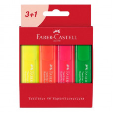 Набор маркеров текстовых Faber-Castell Textliner 1546 Superfluor 4 цвета