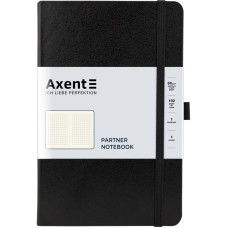 Книга записная Partner, 125*195, 96 л, клет, черная 8201-01-A AXENT