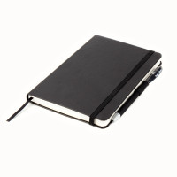 Книга записная Partner, 125*195, 96 л, клет, черная 8201-01-A AXENT