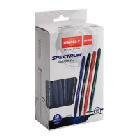 Ручка шариковая Spectrum UX-100-02, непрозрачная синя AXENT