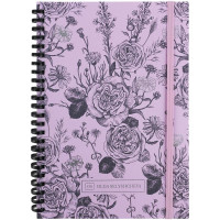 Блокнот на спирали карт. обл., А5, 80 л., кл.,OS, Pink Roses 8471-2-A-OS AXENT