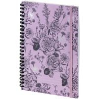 Блокнот на спирали карт. обл., А5, 80 л., кл.,OS, Pink Roses 8471-2-A-OS AXENT