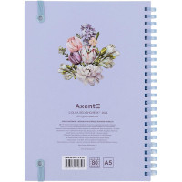 Блокнот на спирали карт. обл., А5, 80 л., кл.,OS, Spring flow  8471-5-A-OS AXENT
