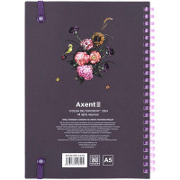 Блокнот на спирали карт. обл., А5, 80 л., кл.,OS, Purple field 8471-6-A-OS AXENT