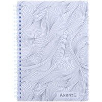 Блокнот на спирали пласт. обкл., А5, 80 л., кл., голубой  8472-3-A AXENT