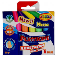 Пластилин "Чистые ручки" 6цветов.,ECO, NEON, 100гр., 7630, CLASS