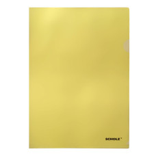 Папка  уголок A4 PP 180мкм,прозрачная ЖЕЛТАЯ 01310, Scholz